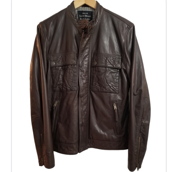 Lucky Brand The Ace Leather Jacket - Picture 5 of 11